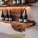 Vineflow Live Edge Floating Wine Rack Holder - Timberustic Wine Rack